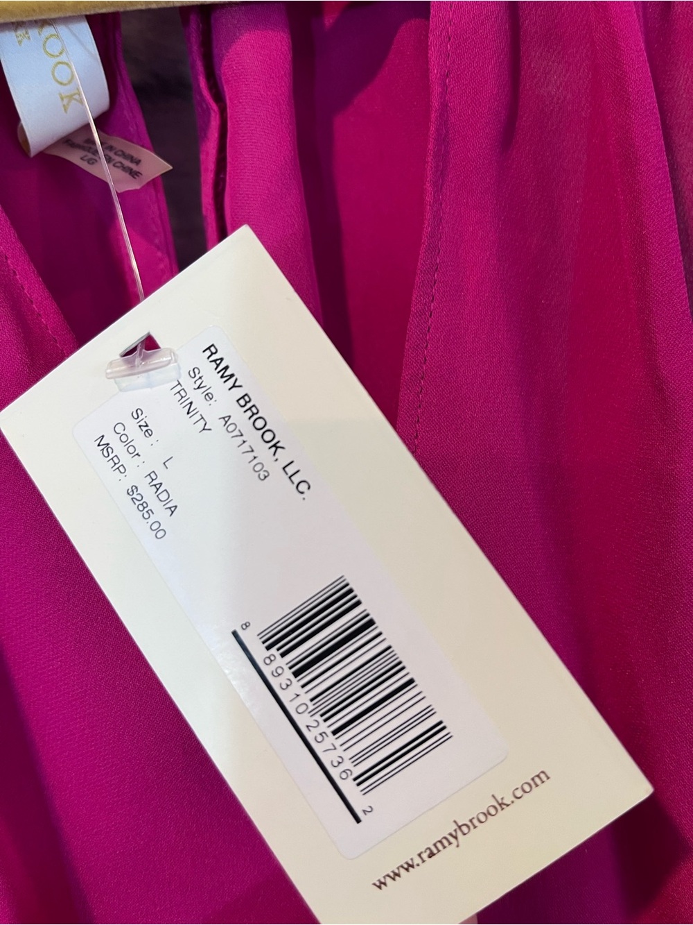 NWT Ramy Brook Women’s size Large Trinity Silk Tank Top In Radia - Picture 11 of 15